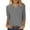 Gray, variant on Fanxing 3/4 Length Sleeve Womens Tops with Hood Summer Breathable Button Down Shirts Loose Fit V Neck Pocket Hooded Blouses Blue,2xl