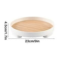 thumbnail image 3 of White Scandinavian Plastic Tea Tray - 29x29x7.5cm RecServing Tray for Living Room | Waterproof Cup & Fruit Holder | Foldable Design | Lightweight & Easy to Clean | Set, 3 of 4