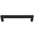thumbnail image 2 of Contemporary Square Cabinet Pull, 128 Millimeters, Stanless Steel Base Material, Matte Black by Stone Harbor Hardware, 2 of 3