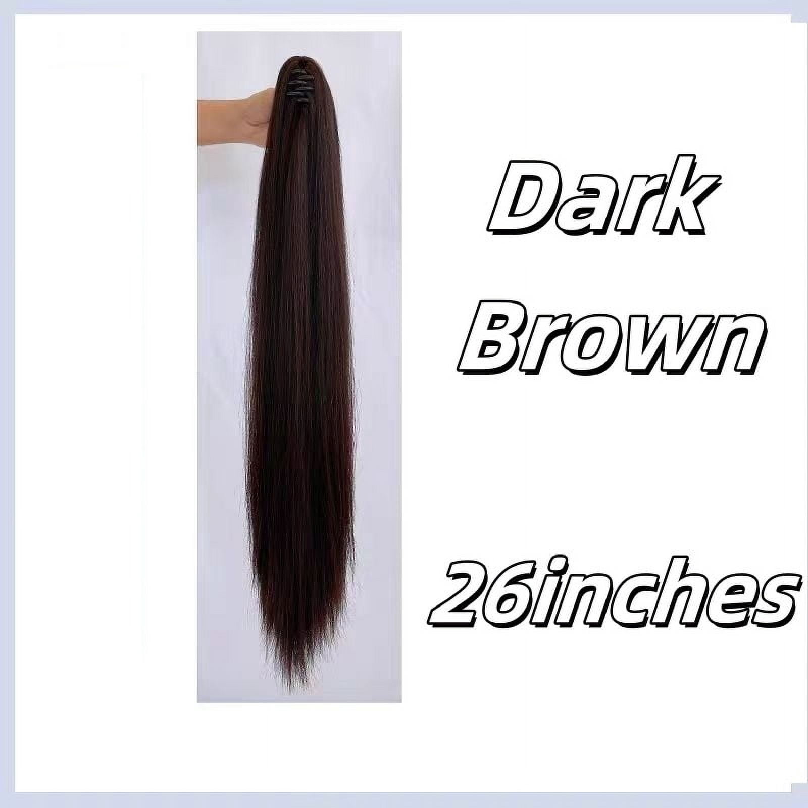 Synthetic Wig, ponytail clip, extra long temperament, natural long hair, ultra light and high ponytail, long straight hair