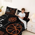 thumbnail image 4 of meiyoeat Eat Sleep Basketball Full Size Sheetsfor Boys Teens,Sport Basketball Bed Sheets, 4pcs, 1 Flat Sheet, 1 Fitted Sheet and 2 Pillowcases, 4 of 6
