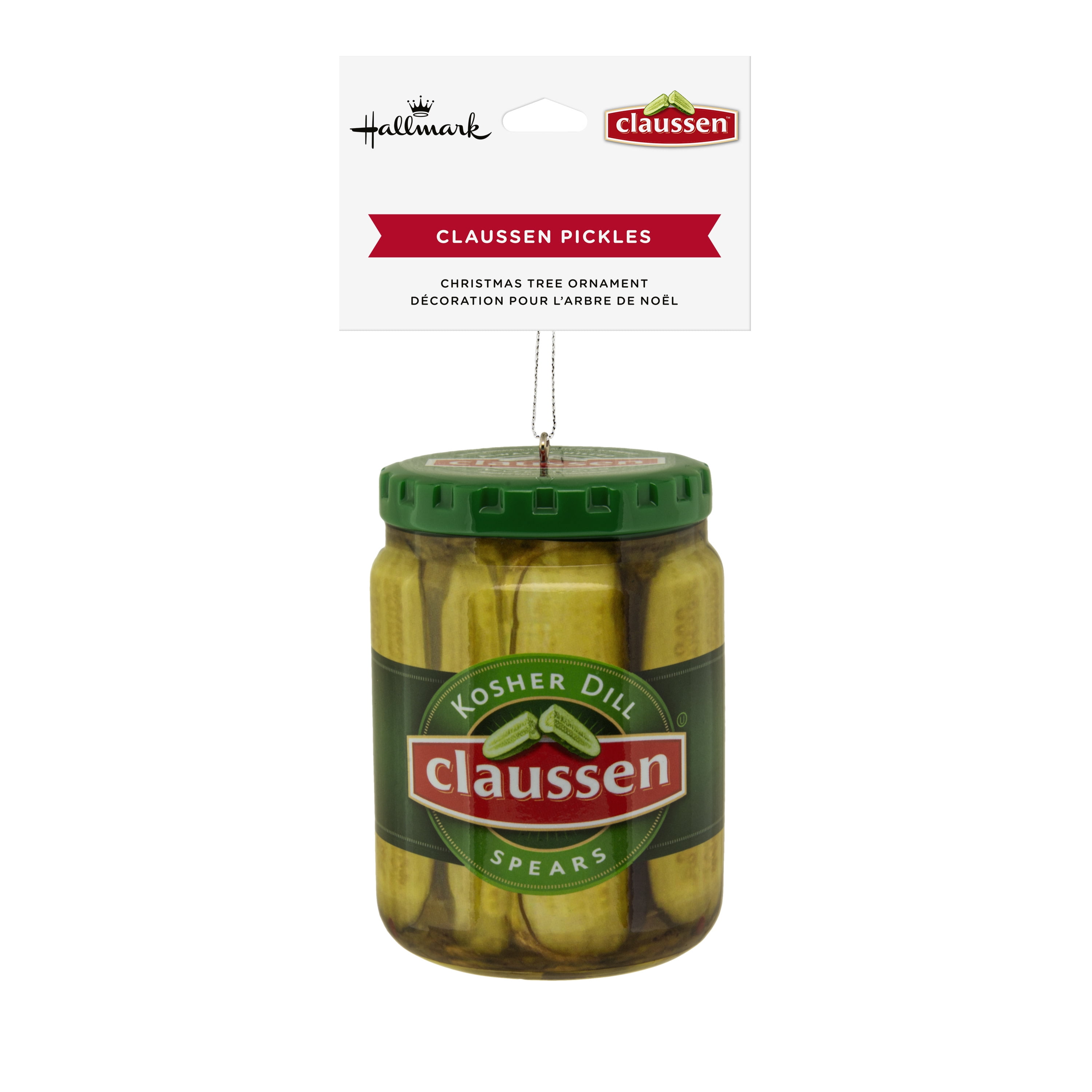 Hallmark Christmas Ornament (Kraft Claussen Pickles Jar, Shttrprf), 1 Count