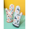 thumbnail image 7 of Heat Resistant Oven Gloves 2 Pieces, Kitchen Cooking Microwave Oven Mitts with Non-Slip Grip, Thermal Insulated Pot Holders for Baking and Grilling, Protective Cooking Gloves for Safe Food Handling, 7 of 7