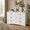 White, variant on Aiho Large modern 6-Drawer Wooden Dresser, Horizontal Chest with Wide Top & Deep Storage for Bedroom, Hallway,white