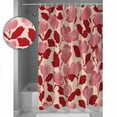 thumbnail image 3 of 72x78 Inch Shower Curtain Red Pink Floral Spring Bathroom Decor Waterproof Fabric Bathtub Bath Curtains Decorative Blooming Botanical Garden Extra Long Shower Curtain Set with Hooks, 3 of 6