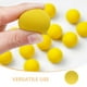 thumbnail image 2 of 48 bolas de lanzamiento de espuma Eva seguras y divertidas, bolas redondas amarillas para jugar, pelota de repuesto para juegos de fiesta, recuerdos de fiesta, pequeñas bolas de juego, 2 of 8