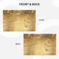 thumbnail image 4 of Linen Placemat With 18×12in Double Stitching Is Effectively Insulated And Foldable For Family Hotel Picnic Trips Gold Marble_3 Four Pieces, 4 of 8