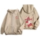 thumbnail image 4 of WILLBEST Sudadera Deportiva para Mujer Ladies' Christmas Printed Zipper Long Sleeved Pocket Adjuststring Casual Hooded Sweatshirt 2260 Grande, 4 of 8