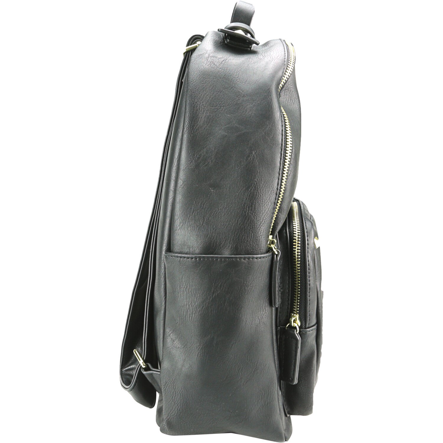 madden girl black leather backpack