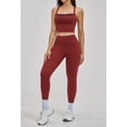 thumbnail image 3 of AEXTO Womens Workout Sets Two Piece Spaghetti Strap Tank Top Matching High Waist Leggings Gym Work Out Clothes, 3 of 15