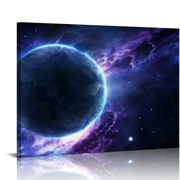 COMIO Canvas Galaxy Wall Art Universe Space Pictures Milky Way Planets Meteorites Outer Space Landscape Pictures Framed Canvas Prints