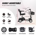 thumbnail image 5 of Long Range Mobility Scooters for Seniors Heavy Duty Mobility Scooters for Adults Outdoor Activities with Headlight, Foldable in Boot Trunk for Traveling with Parents, Metallic Gray, 5 of 6