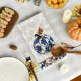 thumbnail image 4 of SM-XLHN Blue Pumpkin Fall Kitchen Towels Dish Towels, 18x26 Inch Autumn Floral Leaves Thanksgiving Decoration Hand Towels Set of 2, 4 of 6
