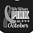 thumbnail image 4 of Inktastic Breast Cancer Awareness We Wear Pink in October Girls Baby Bib, 4 of 4
