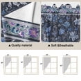 thumbnail image 5 of Navy Blue Floral Boho Swag Valances for Windows, Kitchen Window Curtains Over Sink, Ethnic Tribe Abstract Art Flower Window Treatment Curtains for Living Room/Bedroom Curtains 2 Panel Sets 36"x45", 5 of 8