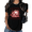 Black, variant on Black Funny Gothic Skull Rose Book Lover Print Graphic Tees Spooky Reader Women Casual Streetwear Size S-5XL Loose Tops