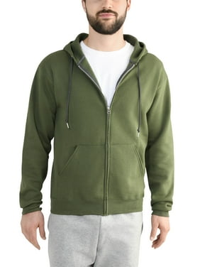 Fruit of the Loom Men's and Big Men's Eversoft Fleece Full Zip Hoodie Jacket, up to Size 3XL