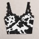 thumbnail image 4 of Tops de mujer con estampado de vaca, sin mangas, con cuello en V, camisola, tirantes finos, espalda descubierta, tops cortos de encaje Pompotops lopia988086, 4 of 7