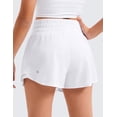 thumbnail image 3 of CRZ YOGA Girls Soft Skirty Athletic Shorts Tennis Soccer Casual Flowy Ruffle Zip Pocket Liner Kids Teen, 3 of 6