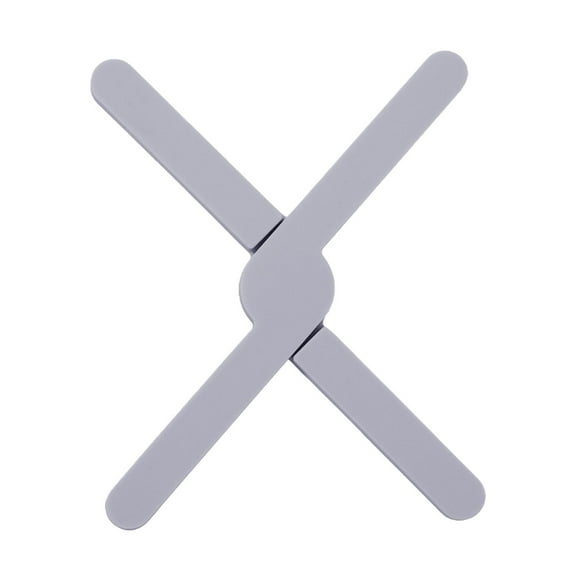 Silicone Trivets for Hot Dishes, Foldable Silicone Trivets for Hot Pots and Pans, Anti-Slip Heat Water Resistant Silicone Pot Holders (Gray)