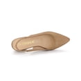 thumbnail image 4 of BLISSFUL STEP Women's Block Heel Pumps Slingback Heels Nude 6, 4 of 7