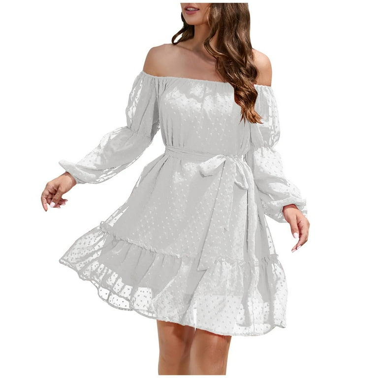 Chiffon Off Shoulder High waist Lace Maxi Dresses Chiffon Off Shoulder High waist Lace Maxi Dresses