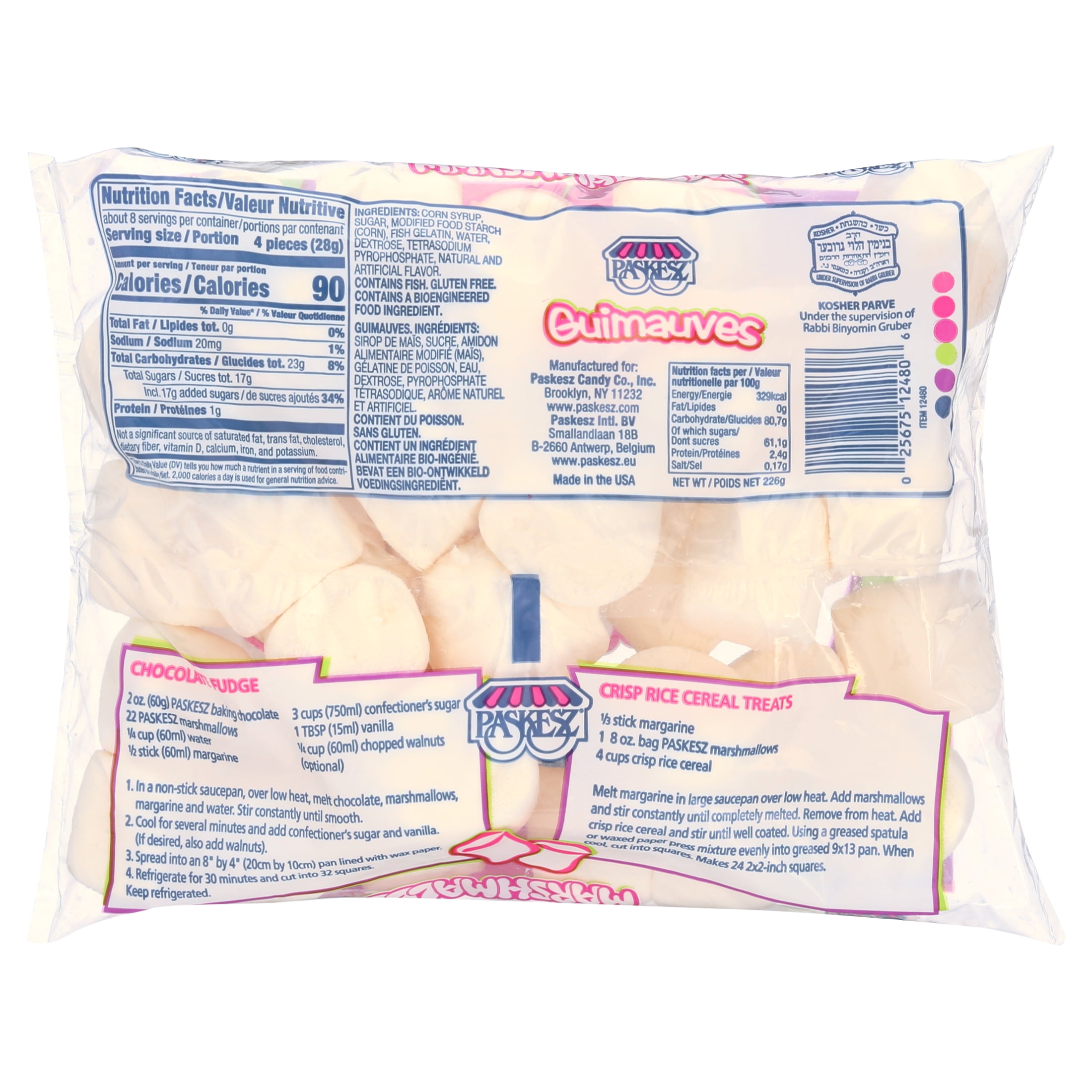 (2 pack) Paskesz Marshmallows, 8oz