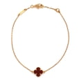 thumbnail image 1 of Pre-Owned Sweet Alhambra Bracelet 18K Rose Gold and Carnelian By Rebag, 1 of 6