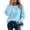 Light Blue #017, variant on Crewneck Sweatshirts Women Oversized Comfort Fleece Pullover Sweatshirt, XL