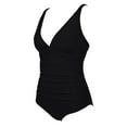 thumbnail image 5 of Sevevn Women's Tummy Control Swimsuits Mesh Sexy One Piece Bathing Suits Slimming V Neck Swimwear, 5 of 8