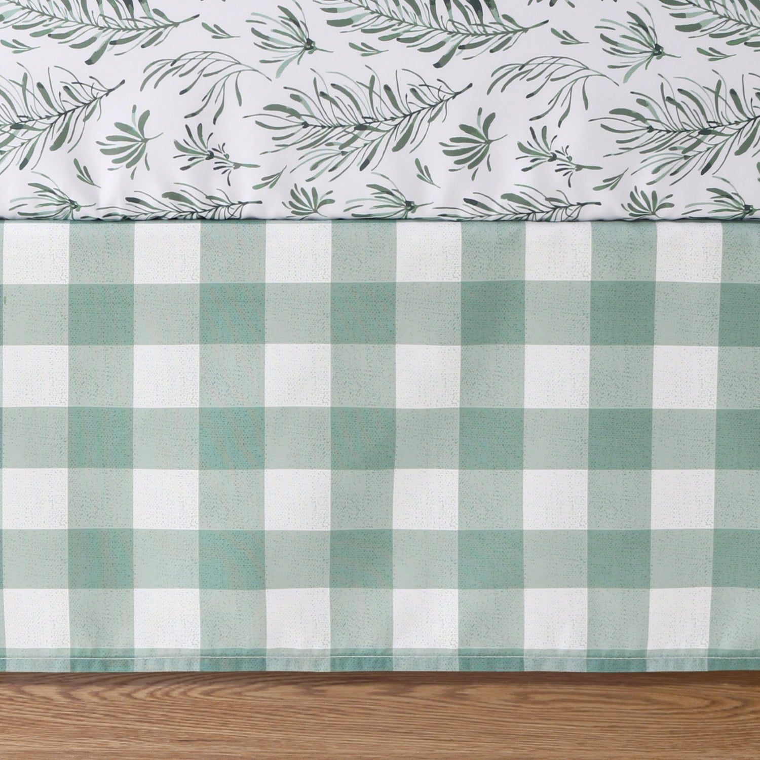 The Peanutshell Nursery Crib Bedding Set for Baby Girls and Boys, Sage, 3 Pieces
