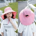 thumbnail image 3 of WUXIAN Toddler Kids Sun Hats Kids Sun Protection Upf50+ Bucket Hat Toddler Summer Beach Play Hats With Neck Flap Bucket Hats,Pink,One Size, 3 of 7