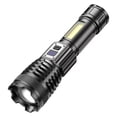 thumbnail image 2 of Linterna digital con zoom potente, LED recargable por USB, 1000 lúmenes de brillo, zoom de 5 ejes, diseño compacto y resistente, ideal para viajes al aire libre, iluminación de emergencia,, 2 of 9