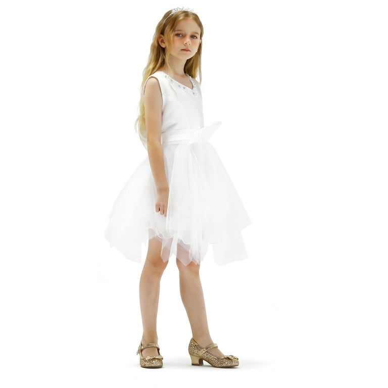 Kushyshoo Kids Gold Dress Shoes, Little Girls Mary Jane 1.5in Chunky Low  Heel for Wedding Party Princess 2M - Walmart.com