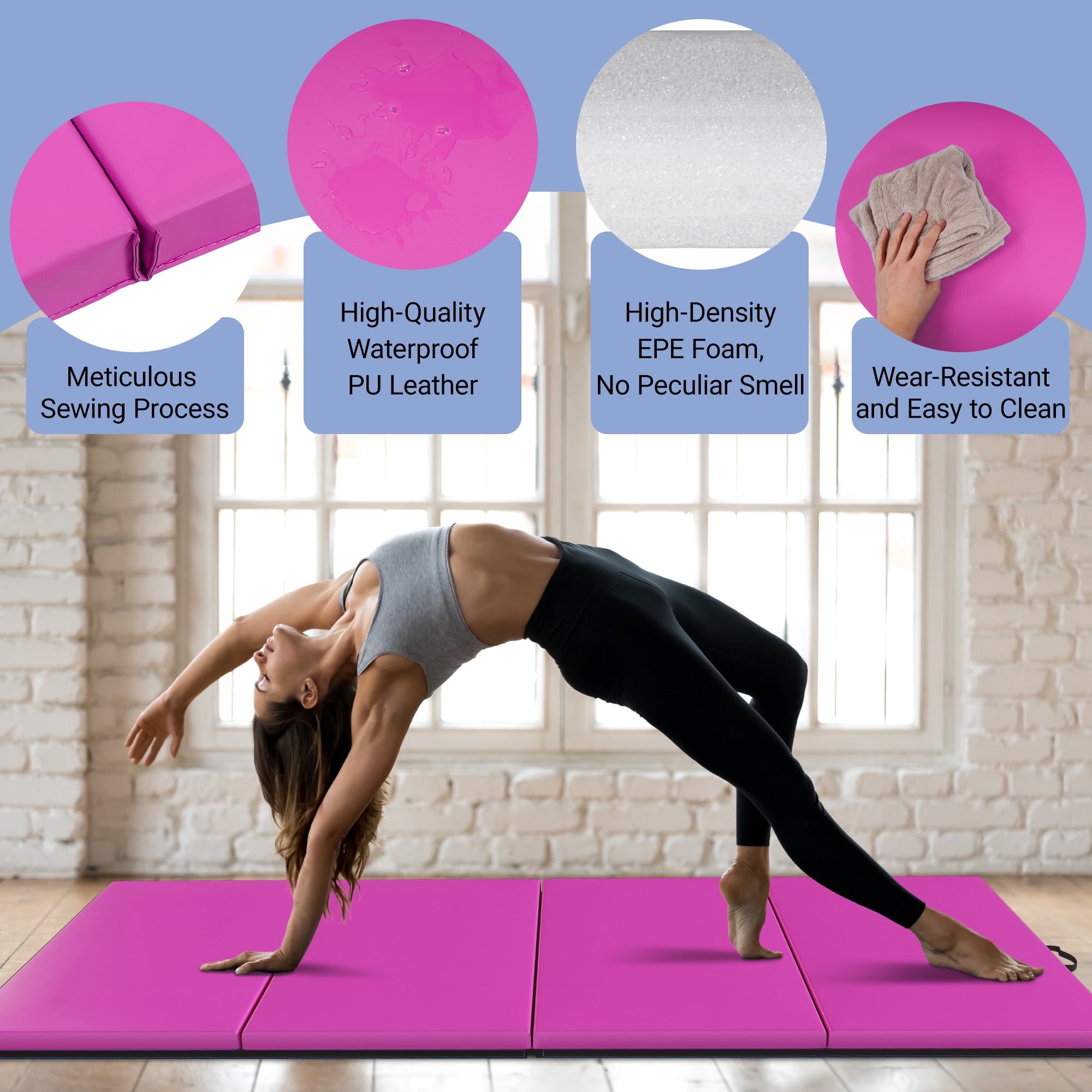 Michaels Folding Leather Gymnastics Mat HCY Exercise Mat