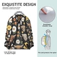 thumbnail image 5 of Highland Cow and Daisy Print Backpack for School, Cute School Bag with Adjustable Shoulder Straps and Padded Back, 15.3"x11"x7.1", 5 of 5