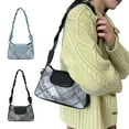 thumbnail image 1 of Bolso informal de hombro para mujer - Bolso bandolera de cuero PU con correa ajustable, 9,44x5,91x2,36 pulgadas, negro o azul cielo, bolso para móvil y cartera para trabajo, viajes, compras, 1 of 6