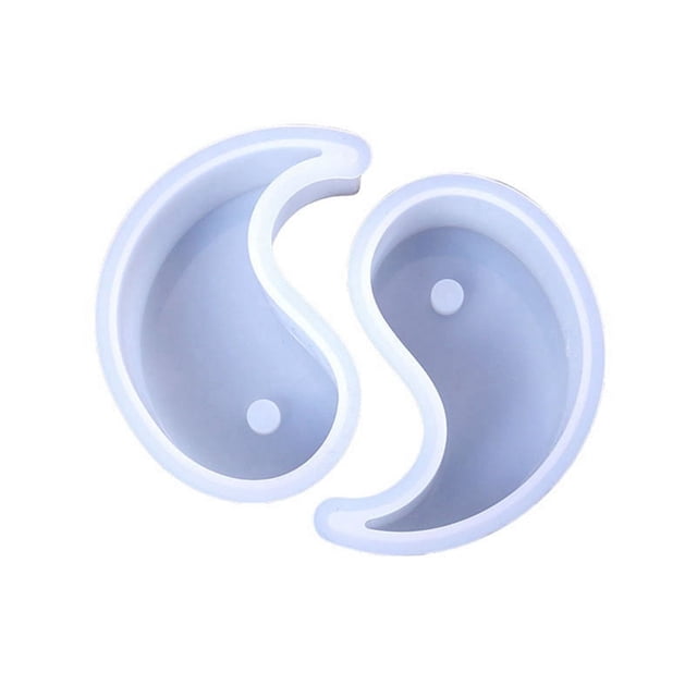 2 Piezas Moldes de Silicona Yin Molde de Vela Tai JabóN Aromaterapia Molde de Resina Epoxi Molde de Chocolate Molde de Caramelo