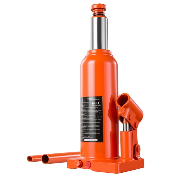 KFFKFF Hydraulic Bottle Jack 10 Ton (22046.2 lbs) 9.06"-17.32" Lifting Range, Suitable for Heavy-Duty Vehicles, SUVs,Auto Repairs,and House Lifting,Durable Multi-Directional Jack with Extended Handle