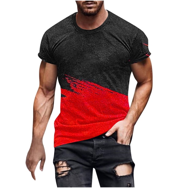 Camisetas de Manga Larga para Hombres Imprimir Cuello Redondo Camiseta de Moda Casual, Camiseta Unisex de Poliéster para Uso Al Aire Libre, Diario Y de Verano de Primavera