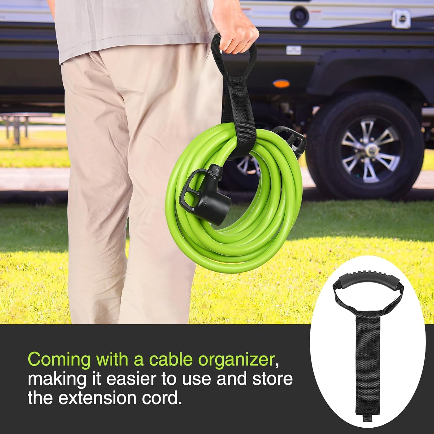 Nilight 50FT 30 Amp RV Extension Cord 125V Heavy Duty 10/3 Gauge Pure Copper TT-30P TT-30R Weatherproof