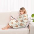 thumbnail image 4 of Cute Hedgehog Pattern Blanket Hoodies for Kids 6-13YR Oversize Wearable Blanket Hoodies for Boys Girls Teens, 4 of 7