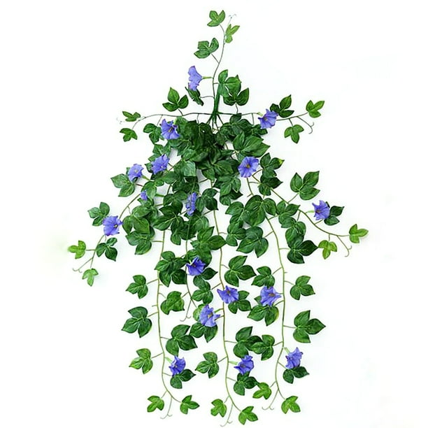 Artificial Vines Morning Glory Hanging Plants Garland Fake Green Plant ...