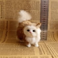 thumbnail image 3 of Realistic Cat Stuffed Animal, Stuffed Animal Eyes, 8X6 in, Tan Faux Faux Fur, Cat decor for Home, Cat decorations, 1 Pc, 3 of 4