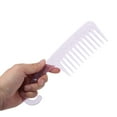 thumbnail image 4 of Unique Bargains 1 Pc Durable Large Curved Comb Transparent Purple Plastic, 4 of 6