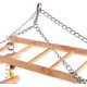 thumbnail image 4 of Puente colgante de madera para patio de juegos de pájaros, escalera colgante para mascotas, columpio para escalar, juguete de doble capa para pájaros, periquitos, hámsteres, cacatúas, loros, 4 of 7