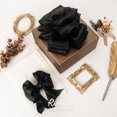 thumbnail image 4 of Cinta negra satinada con alambre satinado de 6,35 cm, color negro, 20 yardas, para Navidad, 4 of 4
