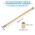 thumbnail image 2 of Uxcell Straight Pipe Lamp Stems Rod Kit, M10 200mm Rod with Nut, Gold 2 Set, 2 of 6