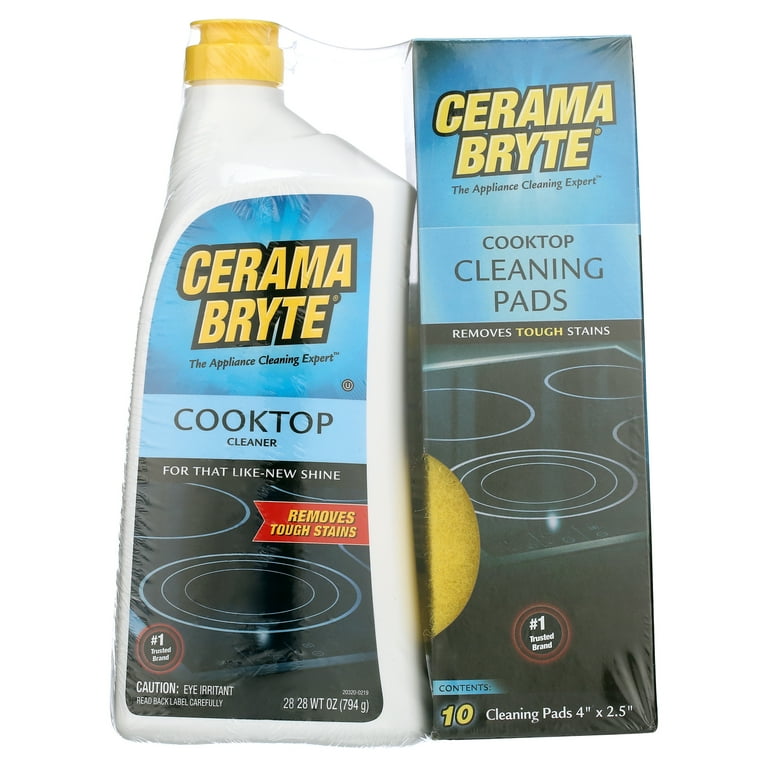 Cerama Bryte Stovetop Cleaning Kit with Heavy Burnt Grease