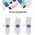 thumbnail image 3 of GEDUX 32oz Insulated Stainless Steel Water Bottle with 2 Leak Proof Lids(Spout Lid and Straw Lid) Wide Mouth Powder-Coated Water Bottle for Sports and Travel, Pink, 3 of 7